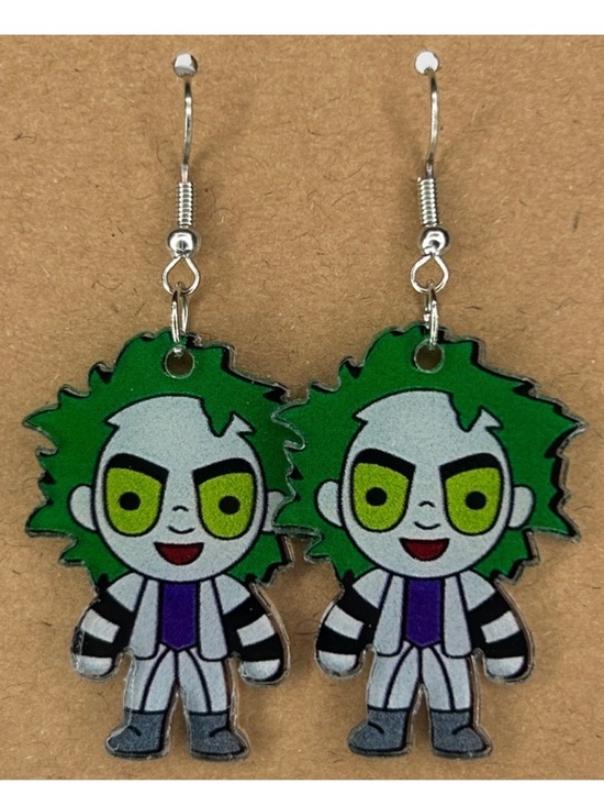 Fashion Jewelry Jewelry - Beetlejuice Character 2D Acrylic Earrings Fashion Jewelry